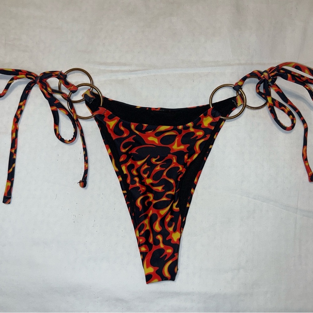 Flame Pattern Bikini Bottom